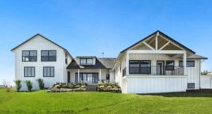 White modern farm house
