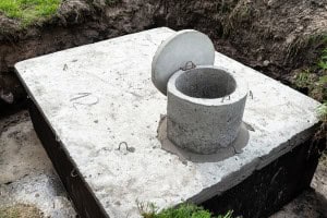 uncovered septic tank