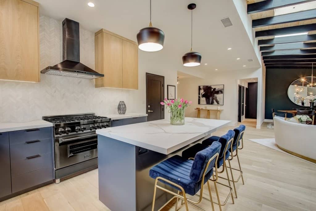 kitchen blue cabinetry design trend