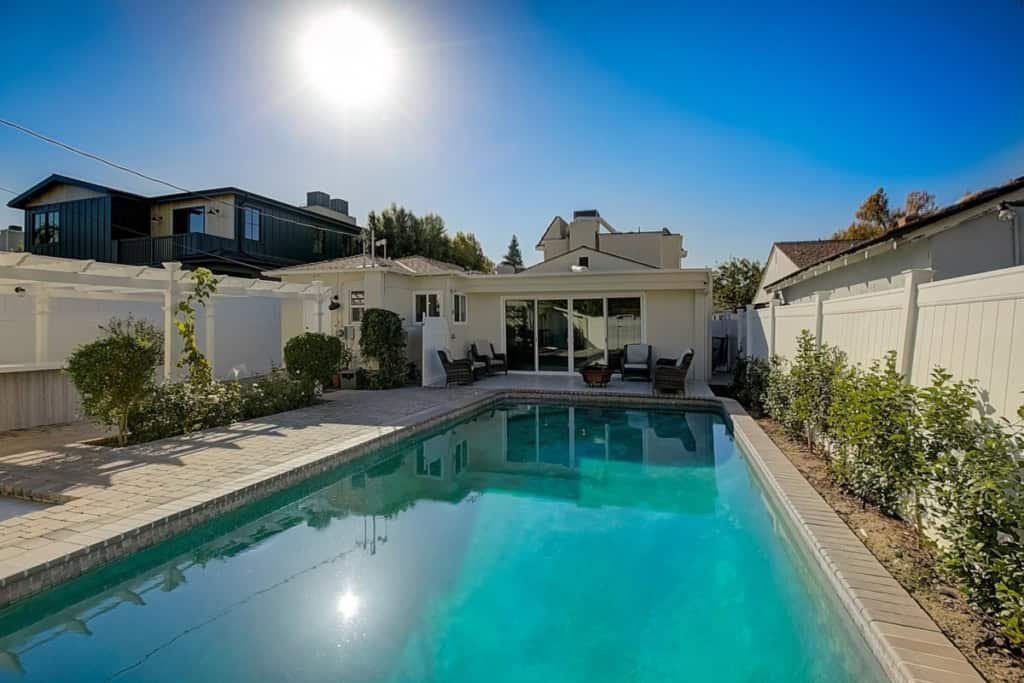 Two story home with a pool in Miami