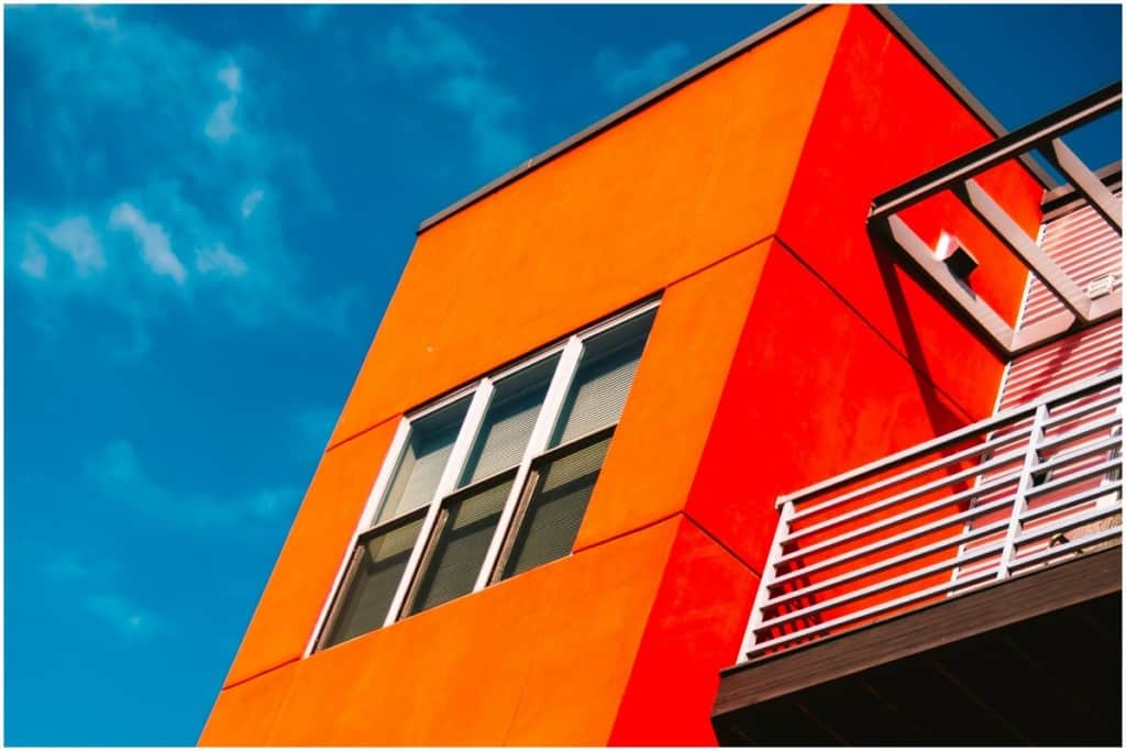 orange apartment complex