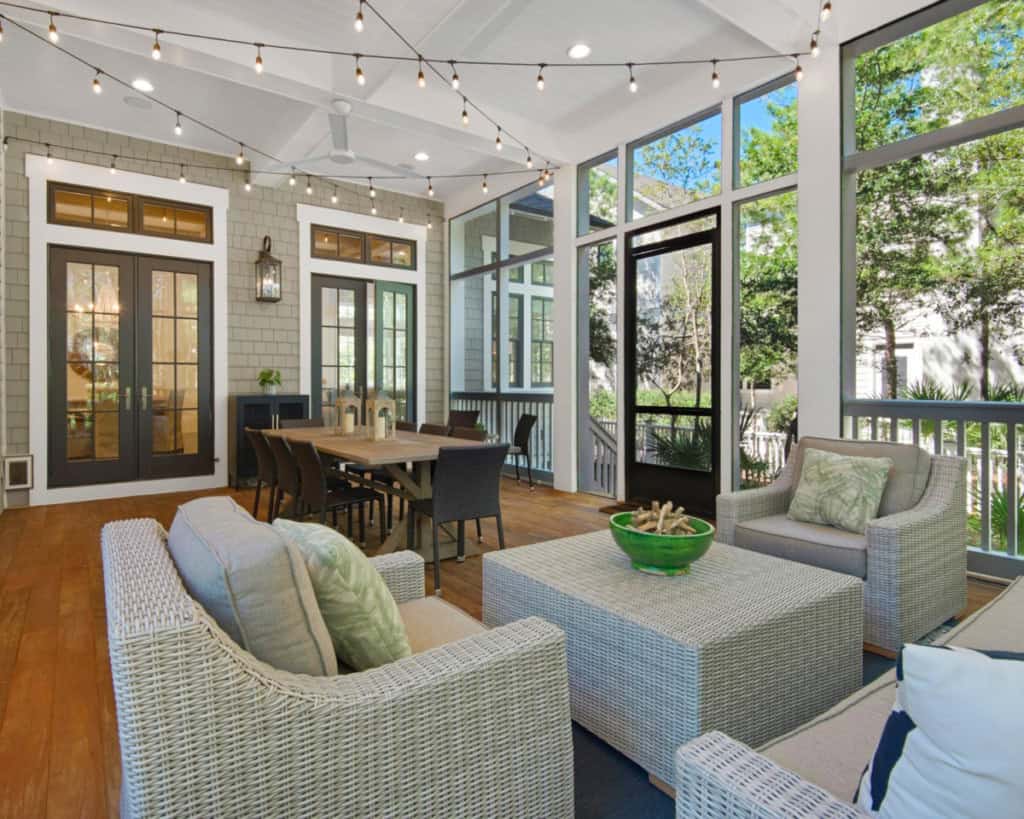 green tones patio design