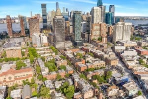 city with lots of rental properties