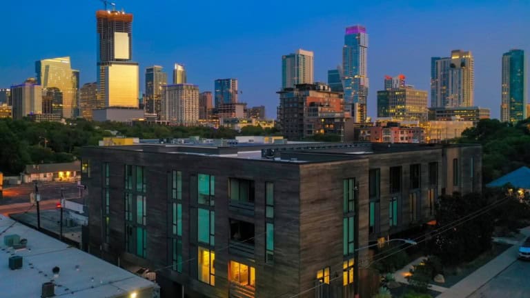 view of a city and apartment complexes
