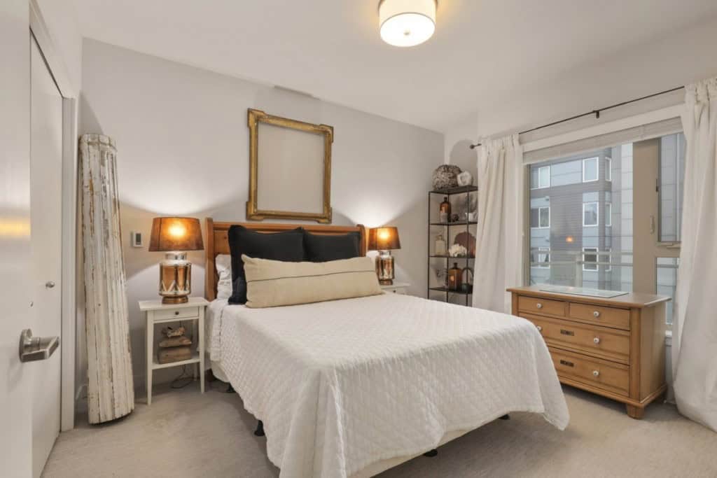 one bedroom that is organized and clean