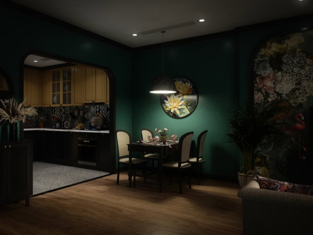 Modern Dark Home Interior Getty