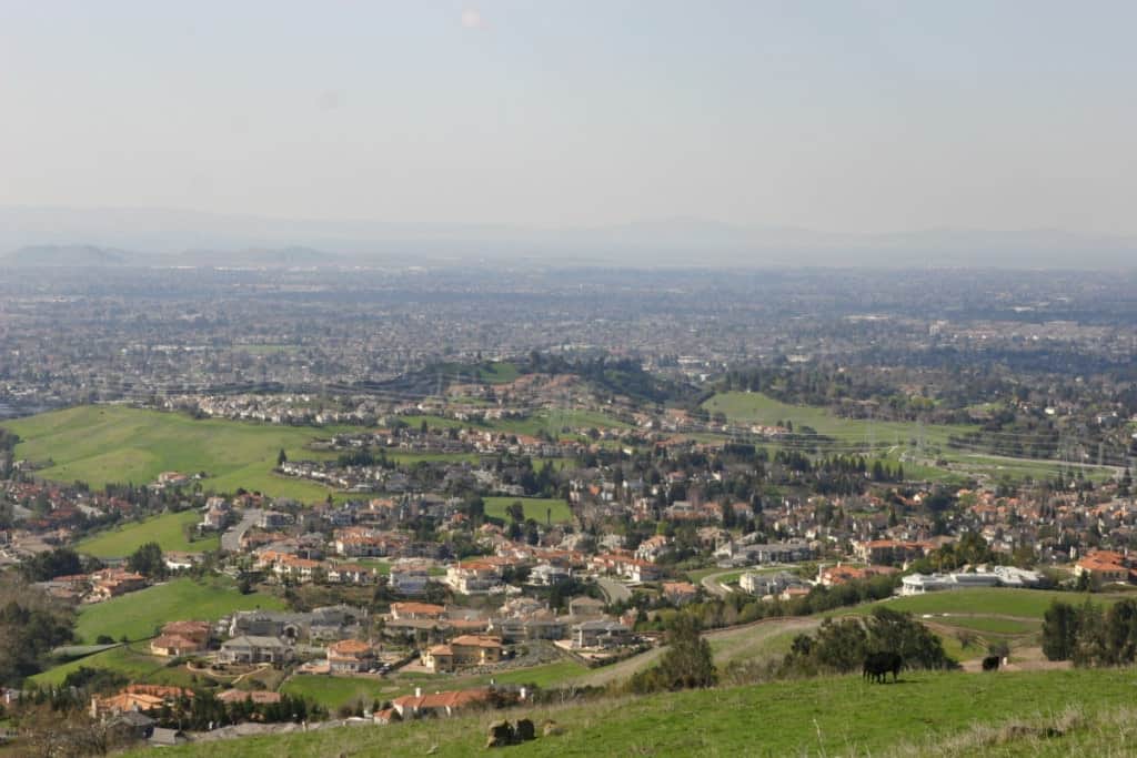 view of the bay area from Mission Peak, Fremont