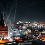 inner harbor baltimore at night