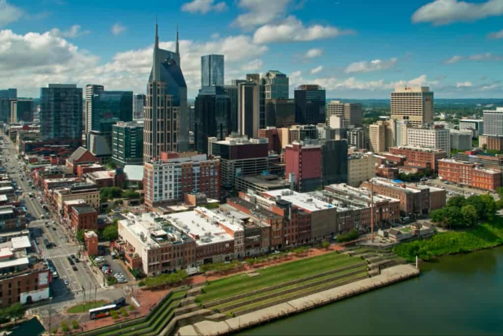 Aerial view of Nashville