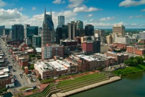 Aerial view of Nashville