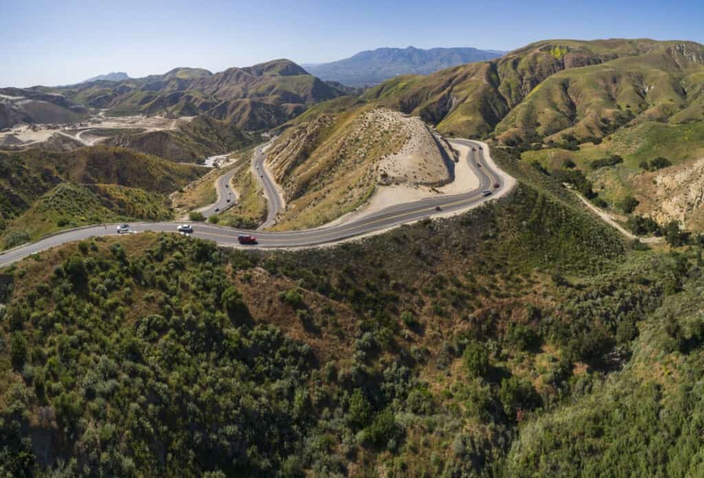 Aerial view of the mountain is ventura county california _ getty