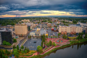 aerial view of downtown fairbanks alaska_shutterstock