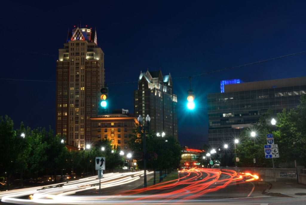 Night Traffic in Providence
