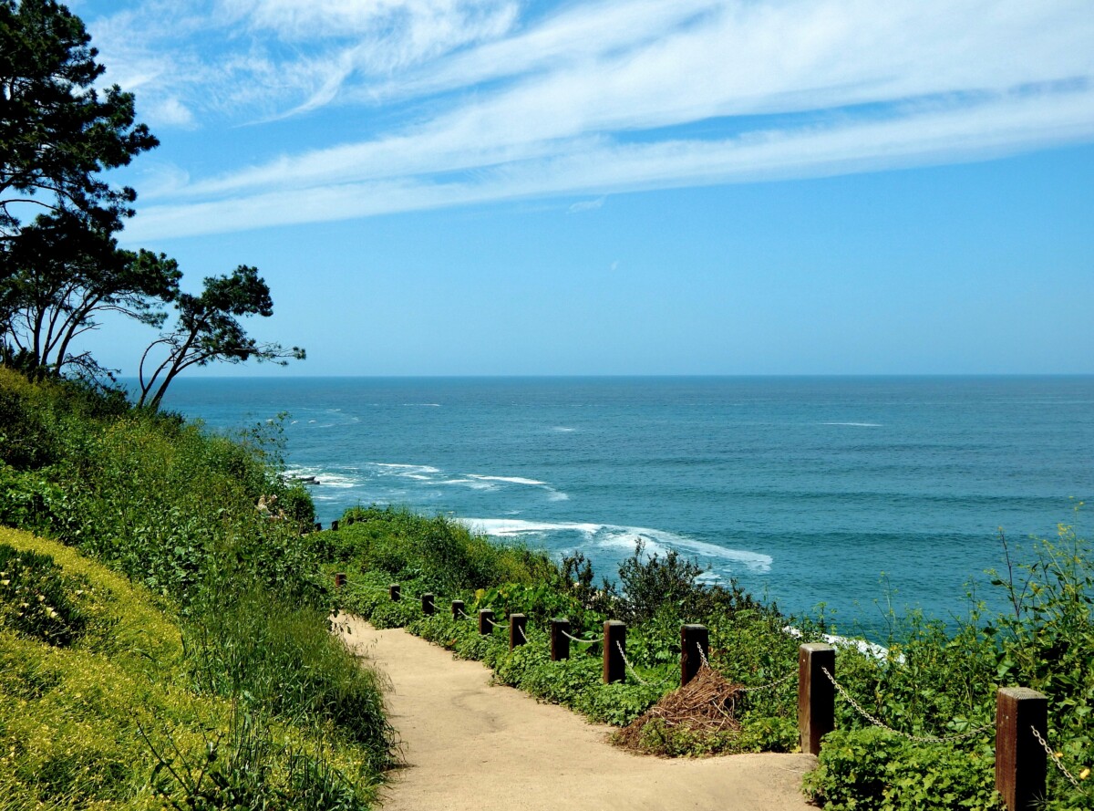 walking path with ocean view in la jolla san diego, ca