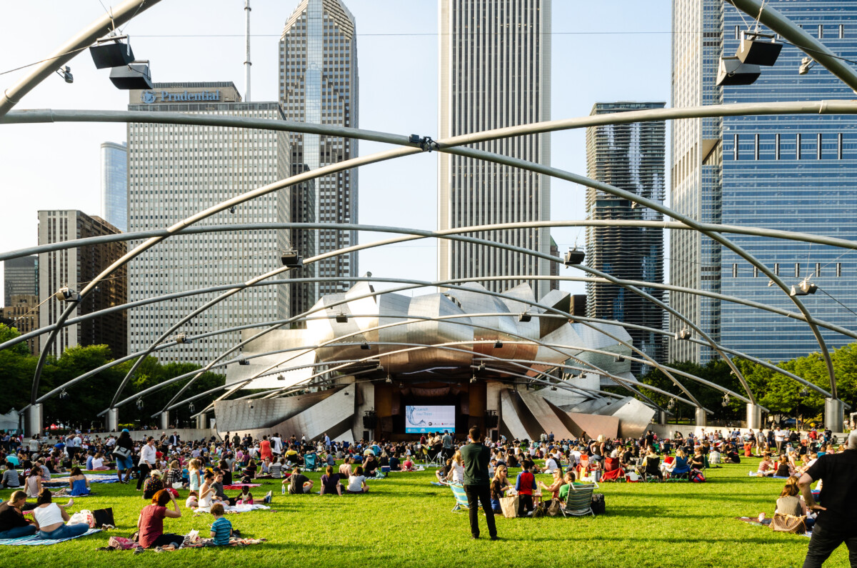 Crowd,Watching,The,Summer,Music,Series,At,The,Jay,Pritzker