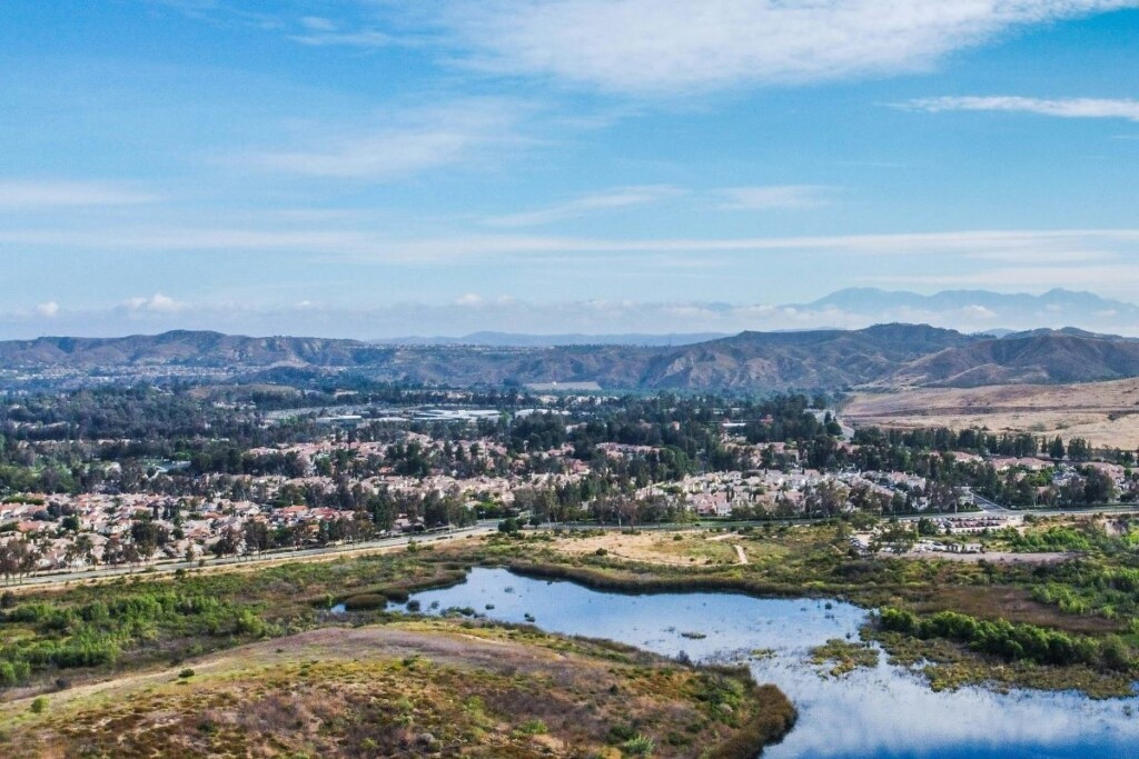 aerial view of irvine ca