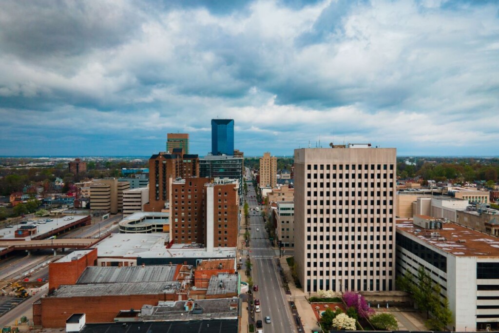 high angle view of lexington ky