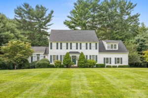 classic white colonial style new england home