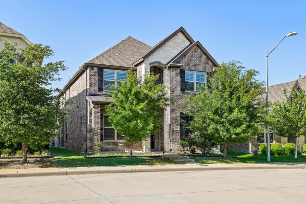 single family two story home brick