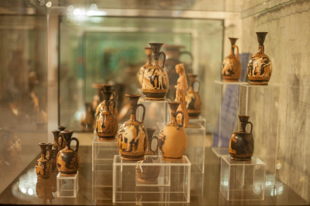 Pottery art on display