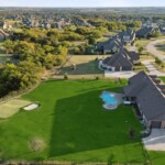 aerial view of sprawling texas home