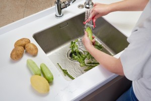 food waste down sink