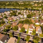 beautifully shot drone photos of a residential neighborhood