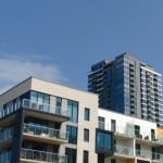 Condos with a sky backdrop
