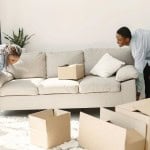 couple packing up to move in a hurry