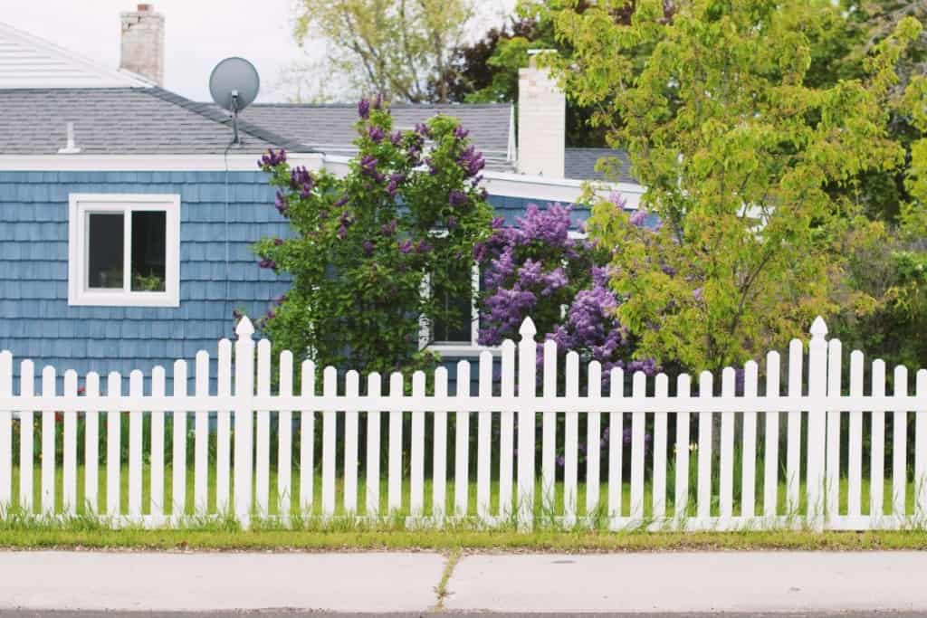 fence on edge of property line
